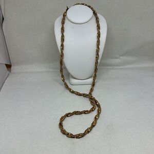 Vintage Miriam Haskell Russian gold plated twisted chain